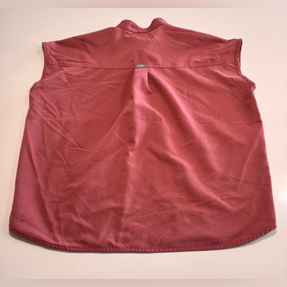 Figs Womens Rafaela Oversized Scrub Top Madarin Collar Mauve Size Large - Picture 2 of 9